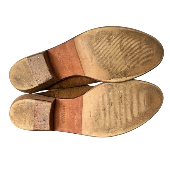 Bronx Ky-rie slouchy western Cowgirl boots in chestnut brown suede Size 10 - Picture 10 of 10